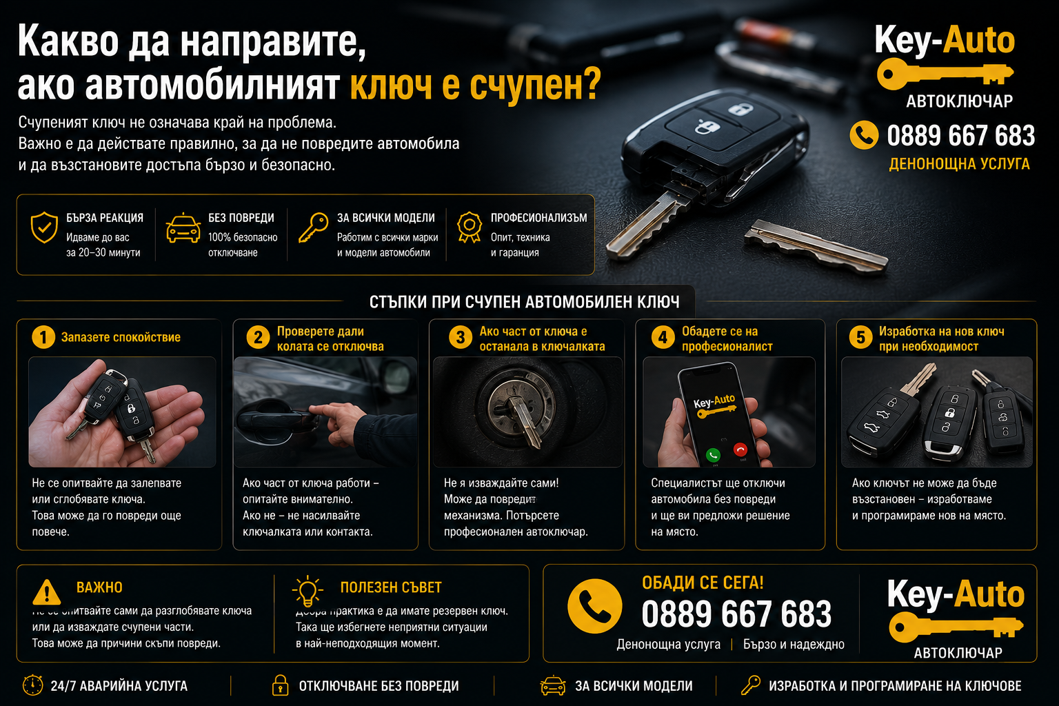 Счупен ключ